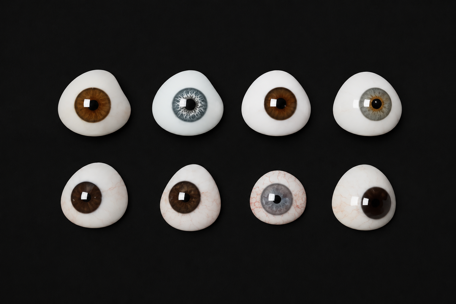 Prótesis oculares prefabricadas y personalizadas
